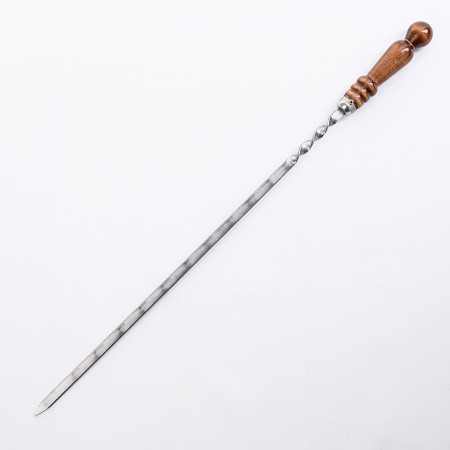 Stainless skewer 620*12*3 mm with wooden handle в Севастополе