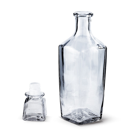 Бутылка (штоф) "Элегант" стеклянная 0,5 литра с пробкой  в Севастополе